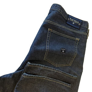 Nautica Jeans 40x32 Distressed Vintage Blue Denium 100% Cotton Baggies Photos